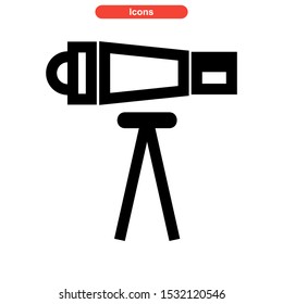telescope icon isolated sign symbol vector illustration - high quality black style vector icons
