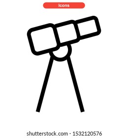 telescope icon isolated sign symbol vector illustration - high quality black style vector icons
