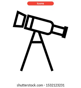 telescope icon isolated sign symbol vector illustration - high quality black style vector icons
