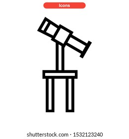 telescope icon isolated sign symbol vector illustration - high quality black style vector icons
