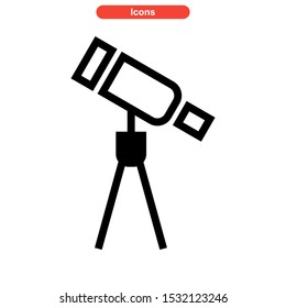 telescope icon isolated sign symbol vector illustration - high quality black style vector icons
