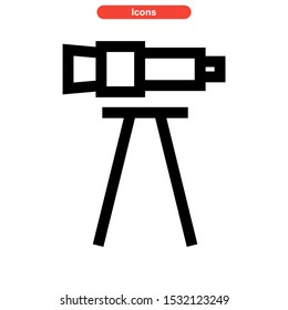telescope icon isolated sign symbol vector illustration - high quality black style vector icons
