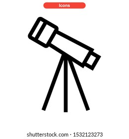 telescope icon isolated sign symbol vector illustration - high quality black style vector icons
