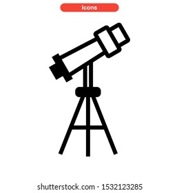 telescope icon isolated sign symbol vector illustration - high quality black style vector icons
