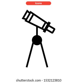 telescope icon isolated sign symbol vector illustration - high quality black style vector icons
