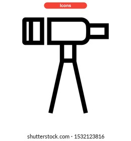 telescope icon isolated sign symbol vector illustration - high quality black style vector icons
