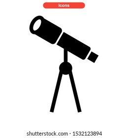telescope icon isolated sign symbol vector illustration - high quality black style vector icons
