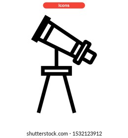 telescope icon isolated sign symbol vector illustration - high quality black style vector icons
