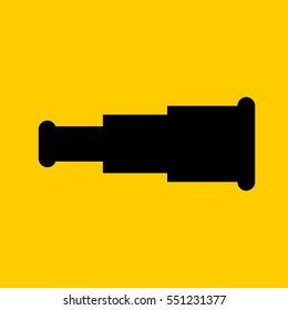 telescope icon. isolated sign symbol