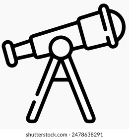 Telescope icon with isolated vector