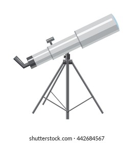Telescope icon in isometric 3d style on a white background