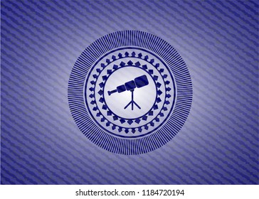 telescope icon with jean texture