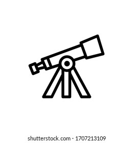 icono del telescopio en línea.