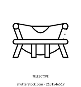 telescope icon. Linear style sign isolated on white background. Vector illustration