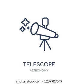 Telescope icon. Telescope linear symbol design from Astronomy collection.