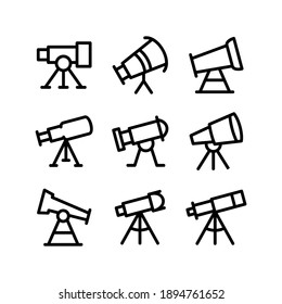telescope icon or logo isolated sign symbol vector illustration - Collection of high quality black style vector icons
