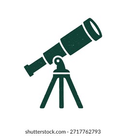 Teleskopsymbol, Logo, Siegel, Vektor auf weißem Hintergrund
Vektorstempelsymbol