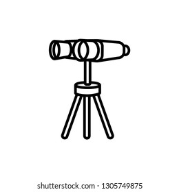 telescope icon logo template trendy
