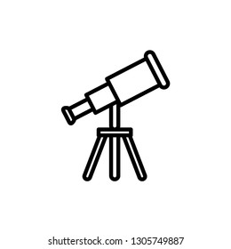 telescope icon logo template trendy