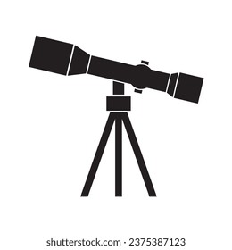 telescope icon logo vector design template
