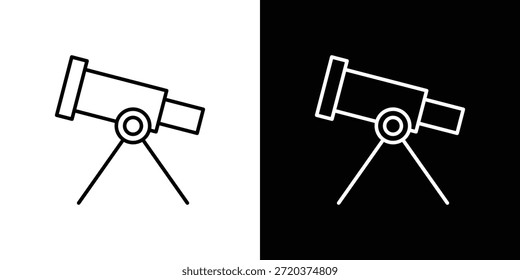 Ícone do telescópio. Design de vetor minimalista. Traçado editável. EPS10