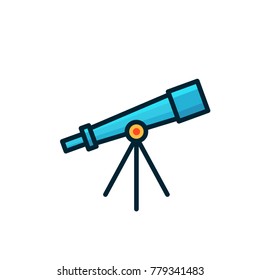 telescope icon modern style