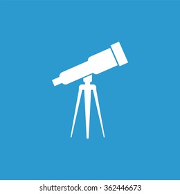 telescope icon on blue background