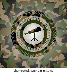 telescope icon on camo pattern