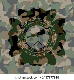 telescope icon on camo pattern