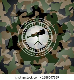 icono del telescopio en modelo camuflado
