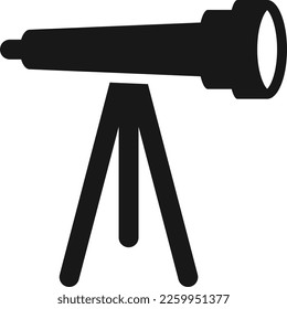  telescope icon on white background