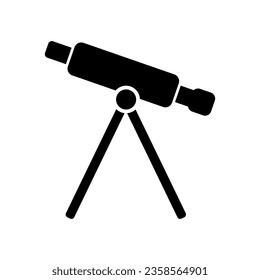 Teleskop-Symbol auf weißem Hintergrund. Vektorgrafik.
