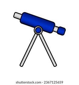 Telescope icon on white background. Vector illustration.