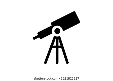 Icono del telescopio en el fondo blanco. Ilustración vectorial. diseño de Vector de icono de telescopio de moda. Ilustración del icono del telescopio, símbolo de signo de Vector de contorno