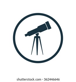 telescope icon on white background