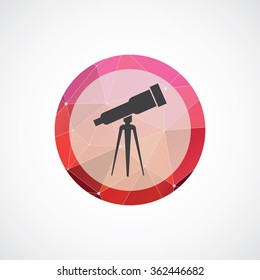 telescope icon on white background