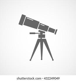 Telescope Icon On White Background