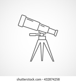 Telescope Icon On White Background