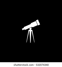 telescope icon on white background