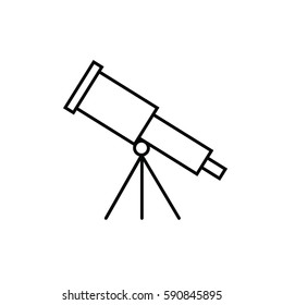 telescope icon on white background