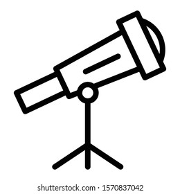 telescope icon outline vector design