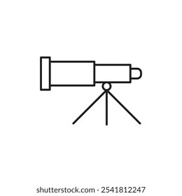Icono de telescopio Vector de contorno para Web ui