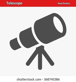 Telescope Icon. Professional, pixel perfect icons optimized for both large and small resolutions. EPS 8 format.