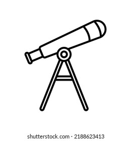 Telescope icon. icon related to education. line icon style. Simple design editable