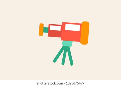 Teleskop-Symbol für wissenschaftliche Forschung