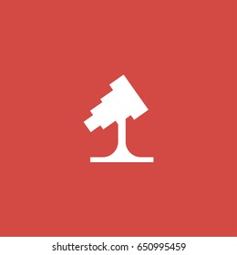 telescope icon. sign design. red background