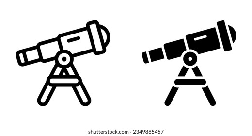 Telescope icon. sign for mobile concept and web design. vector illustration