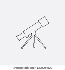 telescope icon sign signifier vector