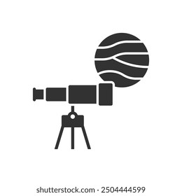 Vector de símbolo de signo de icono de telescopio