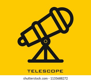 Telescope icon signs